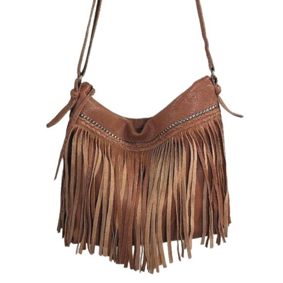 The Sak Brown Fringe Crossbody Bag - Picture 1 of 12